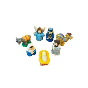 Vintage Children’s Plastic Nativity Set - 7 pieces